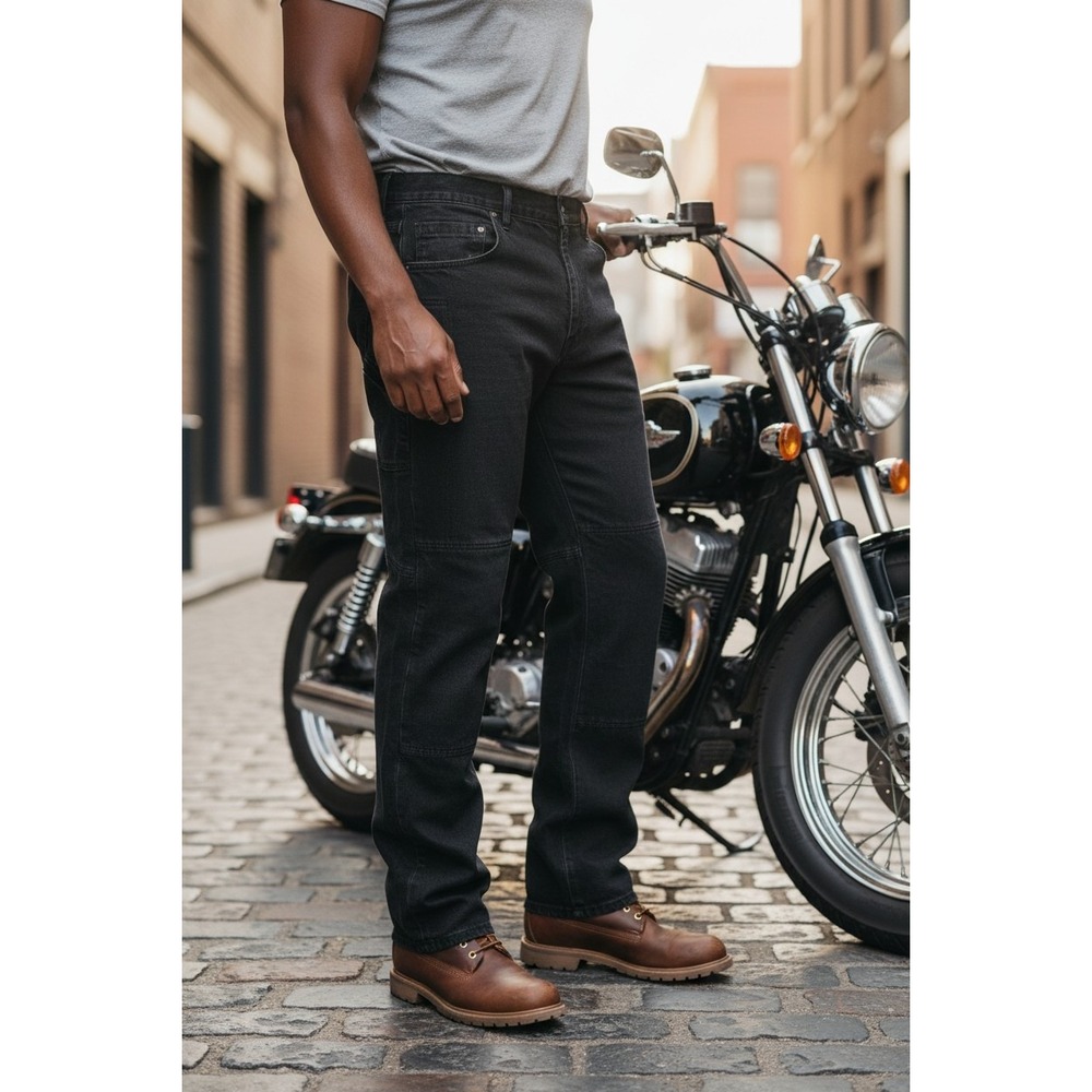 Sliders Kevlar Lined Black Motorcycle Riding Jeans Mens 40x32  READ MEASUREMENTS